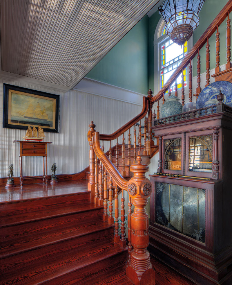Stair, ALEXANDER E. ORR HOUSE, TICK HALL, Shingle Style, summer house, Montauk, McKim Mead & White