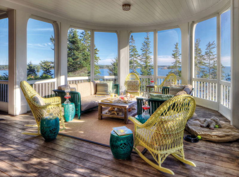 Porch, HOUSE ON PENOBSCOT BAY, Maine, Peter Pennoyer Architects, neo-traditional Shingle Style summer house